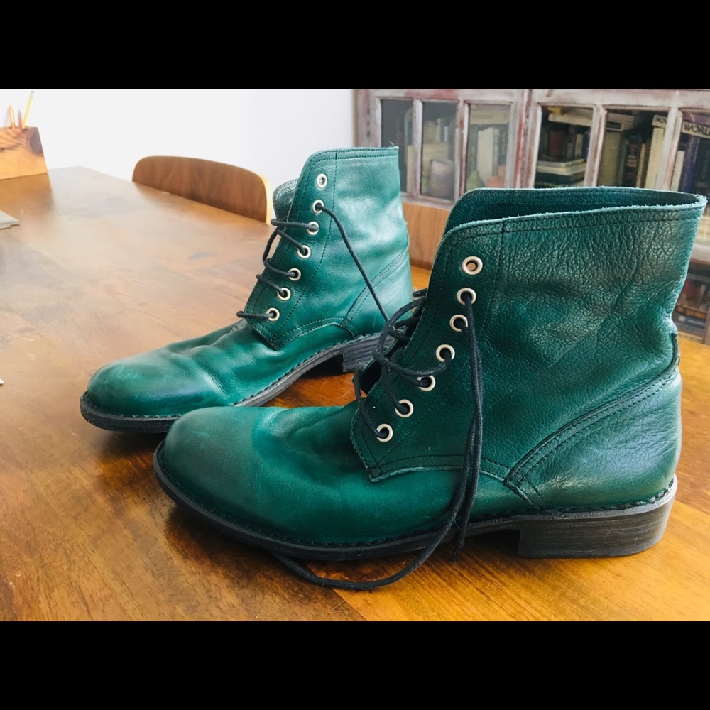 Fiorentini + Baker Teal Ankle Boots
